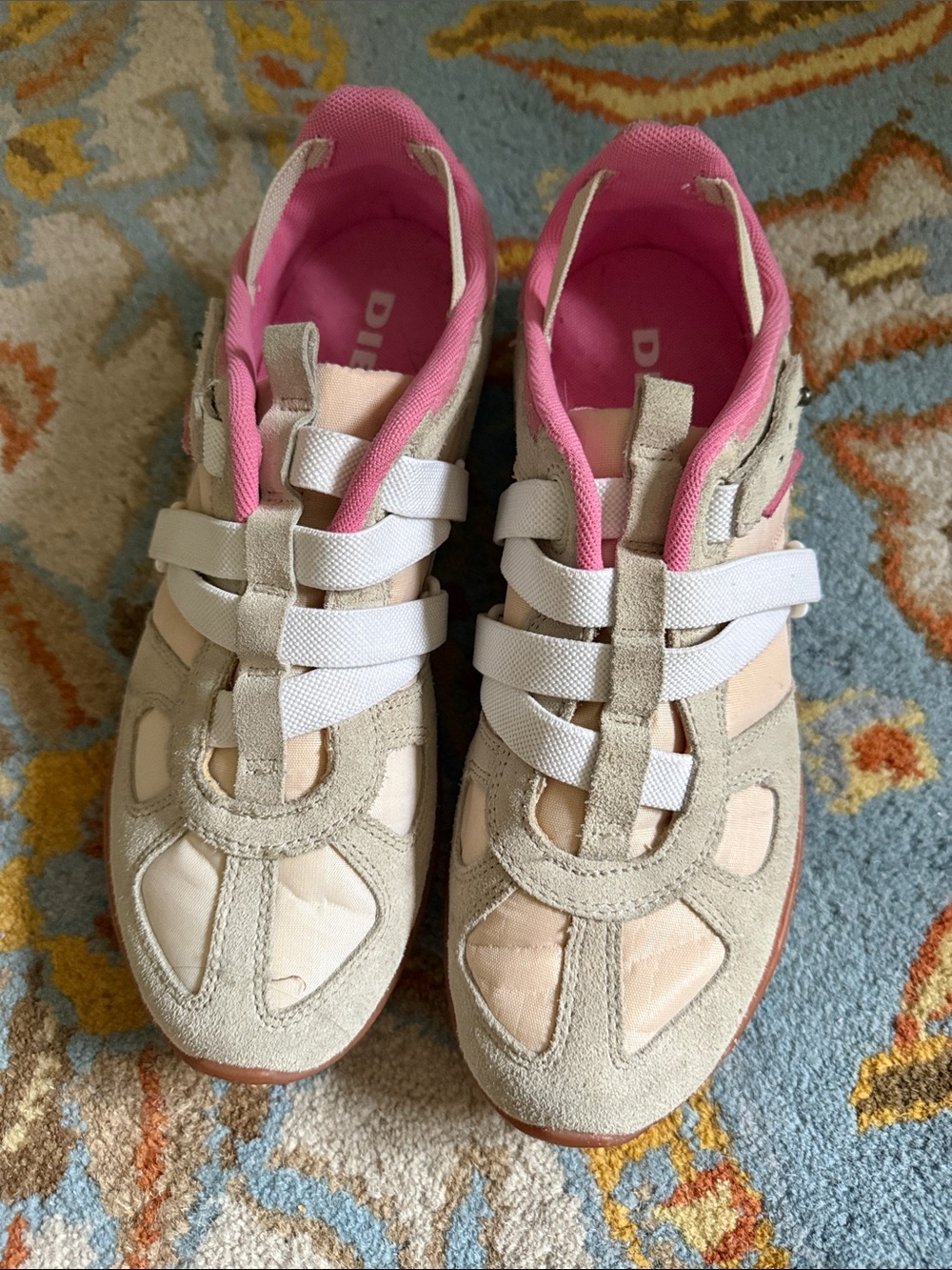 Women’s Neutral & Pink Casual Sneakers